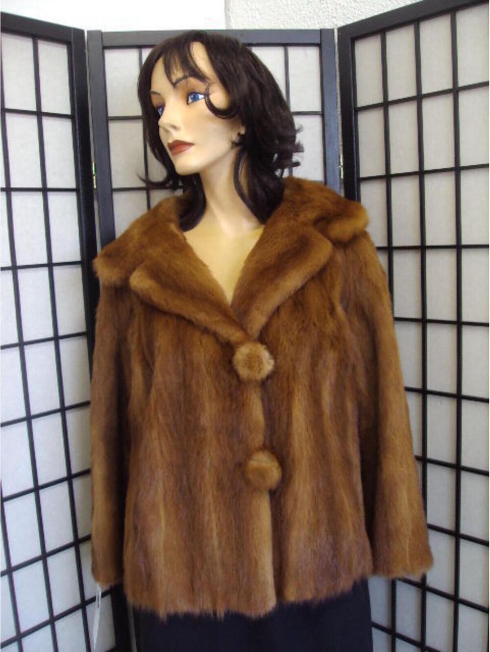 PRE-OWNED CHINESE MINK FUR JACKET COAT WOMEN WOMAN SIZE 8 MEDIUM